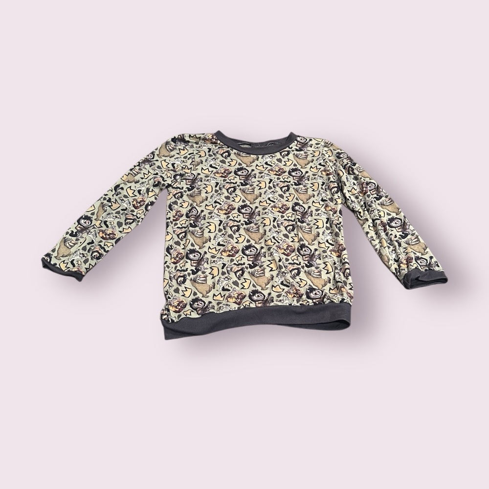 Toddler Where The Wild Things Are Soft 3/4 Length Sleeve Top Size 5T